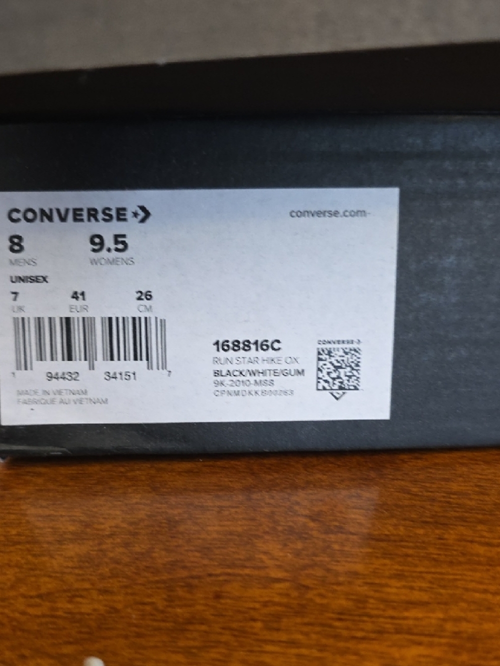 Converse Black and White Run Star Hike Box - Picture 4 of 4